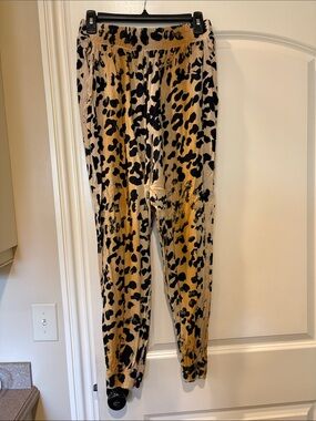 Party brand Leopard Print Pull-On Jogger Pants - Black & Tan